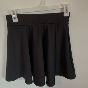 black skater skirt
